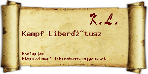 Kampf Liberátusz névjegykártya